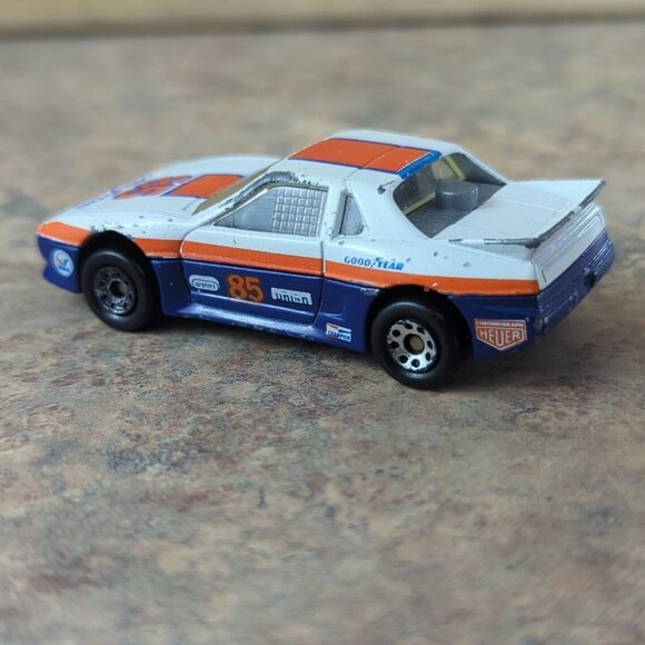 Vintage 1985 Matchbox Superfast 2 PONTIAC FIERO (white/blue)‎ Goodyear 85 - Picture 8 of 12